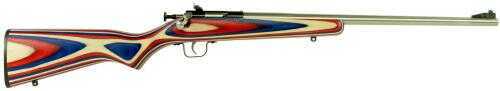 Crickett KSA3253 Single Shot Bolt Action Rifle 22 Long 16.12" Stainless Steel Barrel Laminate Red/White/Blue Stock
