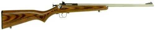 Crickett KSA3255 Single Shot Bolt Action Rifle 22 Long 16.12" Stainless Steel Barrel Laminate Brown Stock