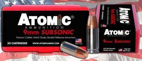 9mm Luger 50 Rounds Ammunition Atomic 147 Grain Hollow Point