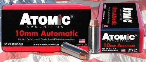 10mm 50 Rounds Ammunition Atomic 180 Grain Hollow Point