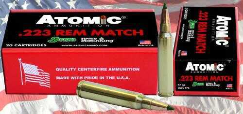 223 Remington 20 Rounds Ammunition Atomic 77 Grain Tipped