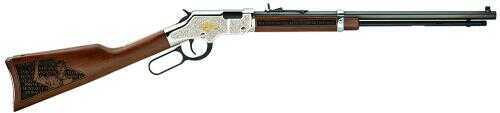 Henry Repeating Arms Rifle Salute To Scouting Nickel Engraved Receiver 20" Blued Barrel 22 Long 16 Round H004STS