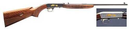 Browning Semi-Auto 22 Grade VI Wood 19.25" Blued Barrel Grayed 24 Karat Gold-Plated Engraved Game Scenes Auto Long Rifle 021003102