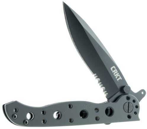 Columbia River M21-10KSF 3.13" Spear Point Triple Serrated Stainless Steel Black Oxide Handle Folding