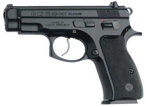 CZ CZ-75 Single/Double Action Semi-Auto Compact Pistol 9mm Luger 3.9" Barrel 10+1 Rounds Black 01190