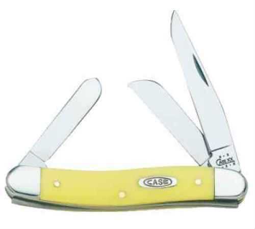 Case Cutlery MED STCKMN 3BL 3.5" YELLOW 35
