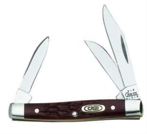 Case Cutlery Brown Synthetic Handle Series 6333 Stainless Steel Small Stockman 00081