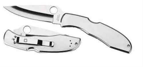 Spyderco Clip Point Blade Folding Knife With Serrated Edge Md: C10S