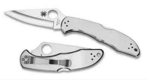 Spyderco Folding Knife With Stainless Steel Handle/Plain Edge Md: C11P-img-0