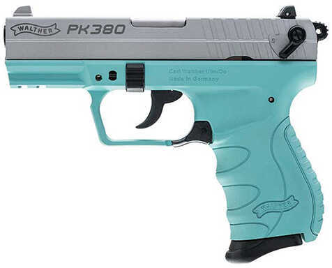Walther PK380 380 ACP Robins Egg Blue 8 Round Barrel Semi Automatic Pistol