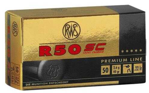 22 Long Rifle 50 Rounds Ammunition RWS 40 Grain Lead