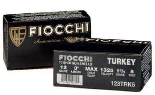 12 Gauge 10 Rounds Ammunition Fiocchi Ammo 3" 1 3/4 oz Nickel-Plated Lead #5