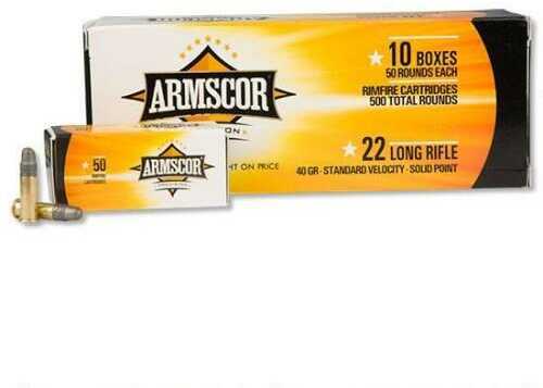 Armscor Precision 22 Long Rifle 40 Grain Soft Point Ammunition, 50 Round Box Md: 50012PH
