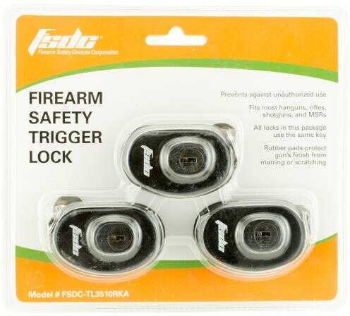 FSDC Firearm Safety Devices Corp TL3510RKA Keyed Trigger Lock Black