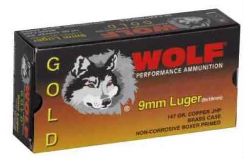 9mm Luger 50 Rounds Ammunition Wolf Performance Ammo 147 Grain Hollow Point