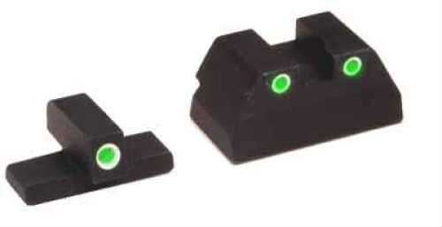 Ameriglo LLC. Green Front/Rear Tritium Night Sights For H&K USP Compact Md: HK157