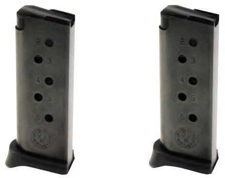 Ruger Magazine 380 ACP 6Rd Fits LCP with Finger Rest 2 Pack Blue Finish 90643