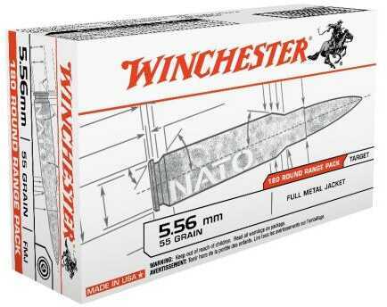 5.56mm Nato 180 Rounds Ammunition Winchester 55 Grain Full Metal Jacket