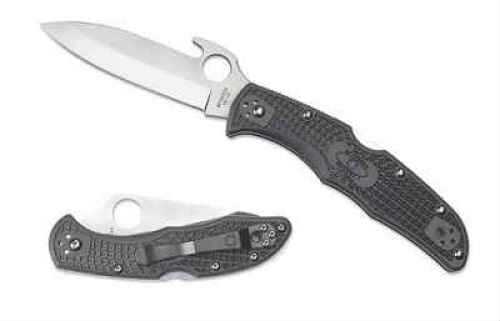 Spyderco Folder Knife w/Plain Edge & Gut Hook-img-0