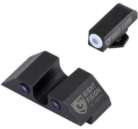 Night Fision GLK00107WZX Sight Set for Glock 17/17L/19/22-28/31-35/37-39 Tritium Green W/White Outline