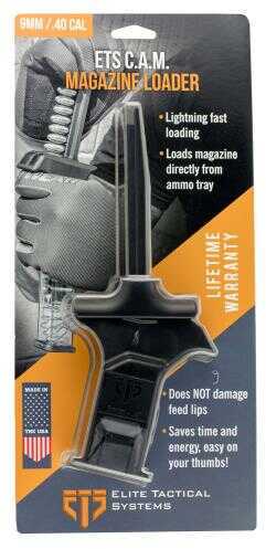 Elite Tactical Systems Group Mag Loader 9MM 40 S&W 357SIG Black Fits Pistol Magazines ETSCAM-9
