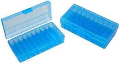 MTM Ammunition Box 50 Round Flip-Top 40 10mm 45 ACP Clear Blue P50-45-24-img-0