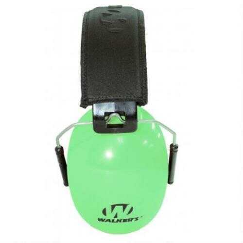 Walker's Dual Color Passive Adult Folding Earmuffs 26 dB Noise Reduction, HI-VIZ Green Md: GWPDCPMHV