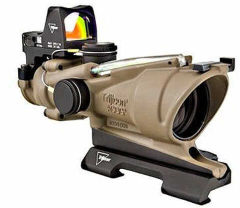 ACOG TA31 4x32 Rifle Scope with 3.25 MOA RMR Type 2 Sight Quick Release Mount FDE