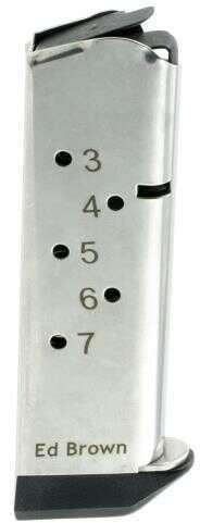 Ed Brown Magazine 1911 Government, Commander 45 ACP 7-Round Stainless Steel Md: 847