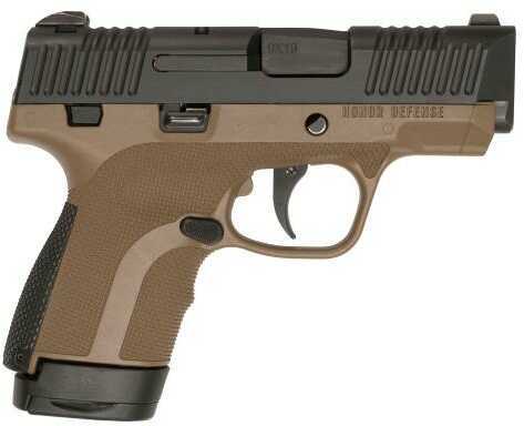 Honor Defense Guard Pistol Sub-Compact 9mm Manual Safety 3.2" Barrel 7+1 Flate Dark Earth Interchangeable Backstrap