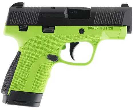 Pistol Honor Defense HG9SCMSAG Guard Sub-Compact Double 9mm Luger MS 3.2" 7+1/8+1 Acid Green Intercha