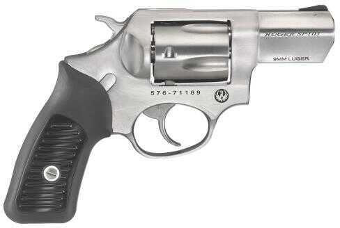 Revolver Ruger 5783 SP101 Standa Round Single/Double 9mm Luger 2.25" Black Rubber Grip Stainless Steel