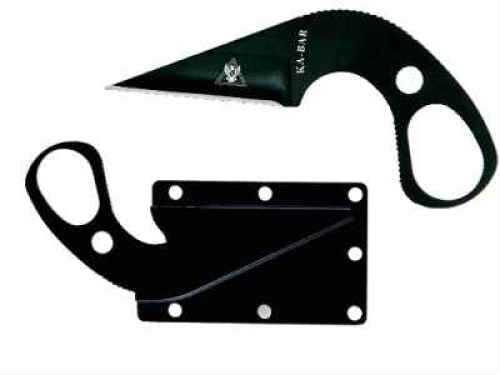 KABAR TDI Last Ditch Knife Fixed Blade 1.63" Hard Plastic Sheath 9Cr18/Black Steel Handle