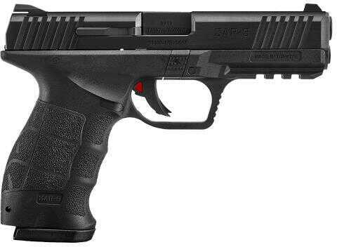 <span style="font-weight:bolder; ">Sar</span> USA SAR9BL Semi Auto Pistol 9mm Luger 4.4" Barrel 17 Rounds Fixed Sights Striker Fired Accessory Rail Polymer Frame Black Finish