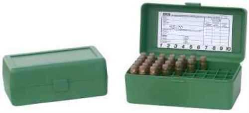 MTM Ammunition Box 50 Round Flip-Top<span style="font-weight:bolder; "> 300</span> <span style="font-weight:bolder; ">WSM</span> 45-70 7mm R SAUM Clear Blue RMLD-50-24