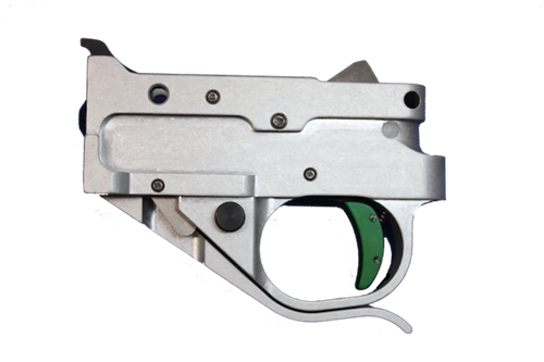 Click to see larger image. Timney 1022-1C-16 Ruger 10/22 Silver Housing Black Shoe