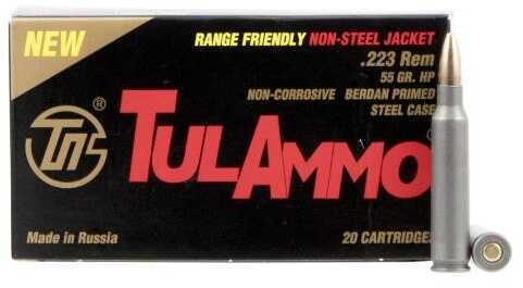 223 Remington 20 Rounds Ammunition Tula 55 Grain Hollow Point