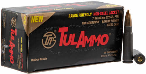 7.62X39mm 40 Rounds Ammunition Tula 122 Grain Full Metal Jacket