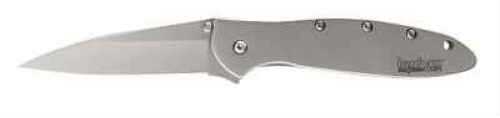 Kershaw Leek Folding Knife/Assisted 14C28N/Satin Plain Clip Point Thumb Stud/Pocket 3" Satin 410 Stainless Box 1660