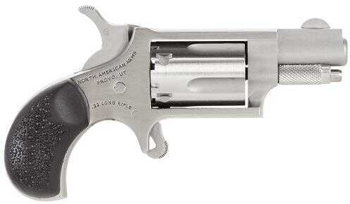 North American Arms NAA Revolver Carry Combo 22 Mag 1.12" 5 Round Black Rubber Grip Stainless Steel Includes Holster 22MSGRCHSS
