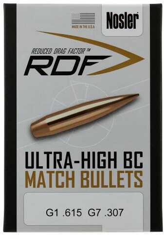 Nosler 54722 RDF Match 6.5mm .264 130 Grains Hollow Point Boat Tail 500 Box