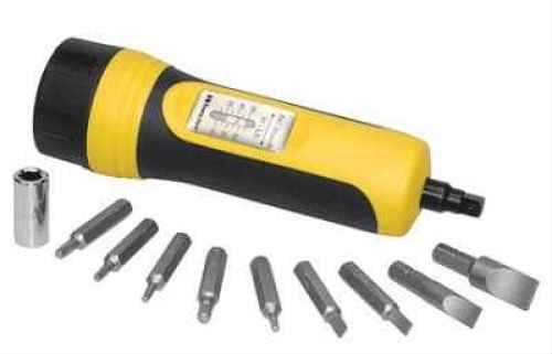 Wheeler Fat Wrench Tool Adjustable Torque Settings from 5-60lbs 10 Bit Set Black/Yellow 553-556