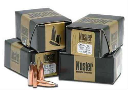 Nosler 6.5mm/264 Caliber 140 Grains Spitzer Partition Bullets (Per 50) 16321