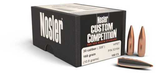 Nosler 30 Caliber 168 Grains HPBT J4 Competition (Per 100) 53164