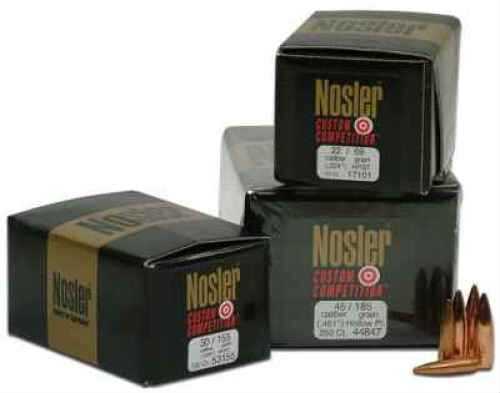 Nosler 22 Caliber (.224) 69 Grains Hollow Point Boat Tail Custom Competition (Per 100) 17101