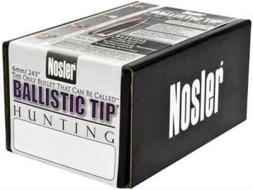 Nosler 6mm/243 Caliber 95 Grains Spitzer Ballistic Tip (Per 50) 24095