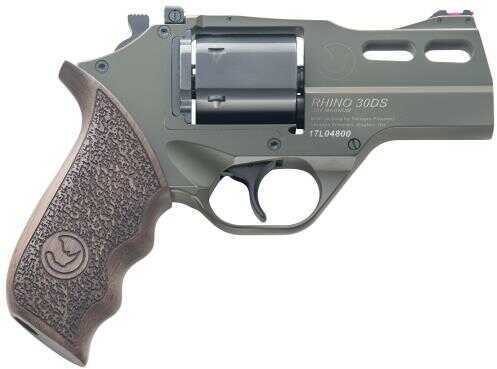 Chiappa Rhino 30DS Double Action Revolver .357 Magnum 3" Barrel 6 Rounds Aluminum Alloy Frame Wood Grips OD Green Finish