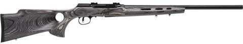 Savage Model A22 Magnum Target Semi Auto Rimfire Rifle .22 WMR 22" Heavy Barrel 10 Rounds Grey Laminate Thumbhole Stock Matte Black