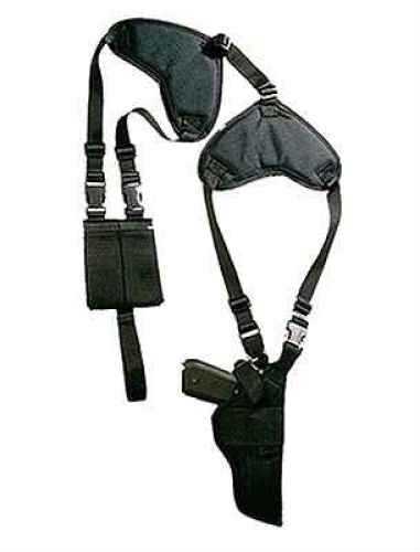 Bulldog Cases Deluxe Horizontal Shoulder Holster Ambidextrous Black 3.75" Compact Auto Ammunition Pouch WSHD
