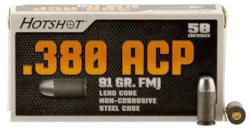 380 ACP 50 Rounds Ammunition Century Arms 91 Grain Full Metal Jacket